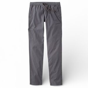 L.L. Bean Stretch Ripstop Alloy Gray Pull-On Straight Slim Leg Pants